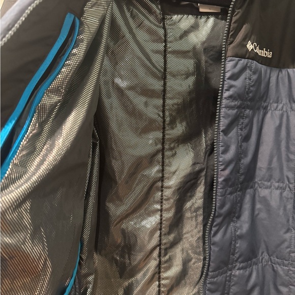 Columbia Two-Tone Black and Blue Jacket with Omni-heat liner Mens Size Small - Picture 12 of 14